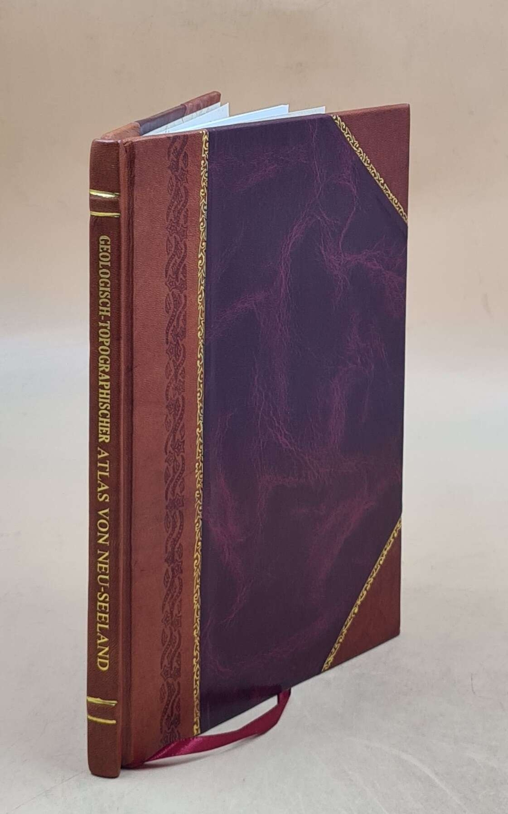 Geological Topographic Atlas of New Zealand Leather Bound Edition