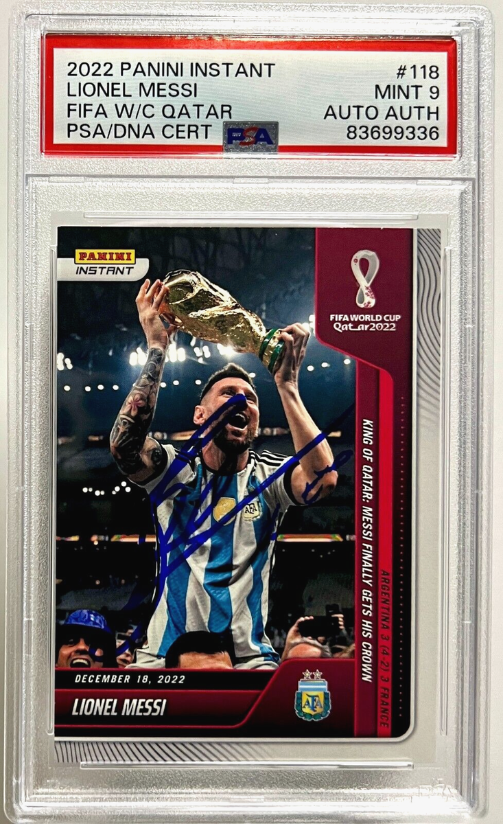 2022 Panini Instant FIFA World Cup Qatar Lionel Messi #118 PSA 