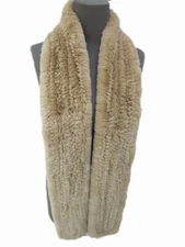 Winter Fur Scarf Women Real Rex Rabbit Warm Neckerchief Handmade Soft 170CM