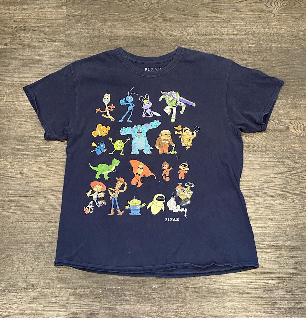 PIXAR Tシャツ Disney Pixar Characters T-Shirt Mens Large L Short Sleeve Graphic