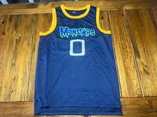 Monstars Alien 0 Space Jam Movie Men's Basketball Jersey Medium