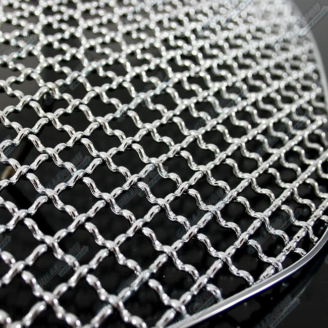Inserto de rejilla de malla X de acero inoxidable para Hyundai Accent 2012-2016 Foto 3 de 3