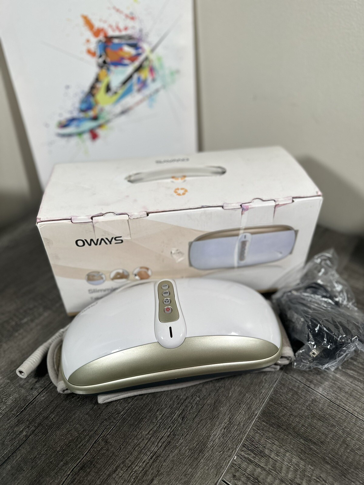 Oways AWS015 White Weight Loss Adjustable Vibration Massage Slimming