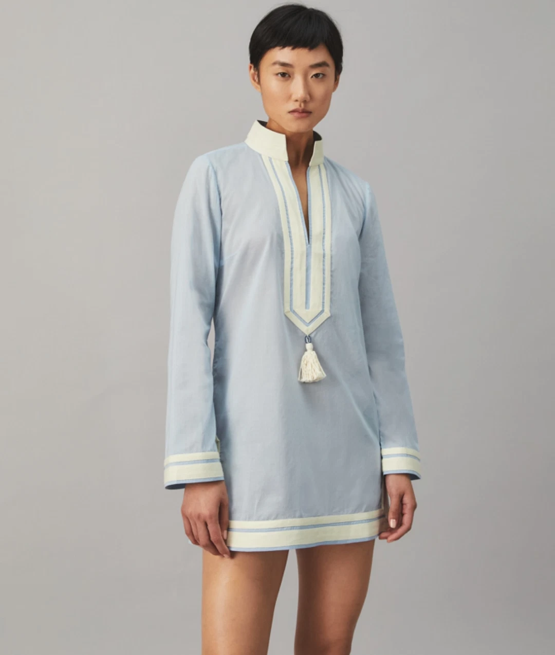 Tory Burch Tory Tunic XL Caftan Resort Swim Cover Up Blue nwt