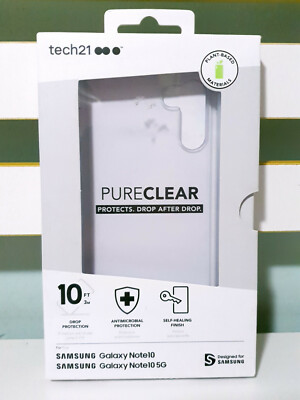 Tech21 Pureclear Phone Case for Samsung Galaxy Note 10 & Note 10 5G! New!