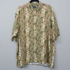 Vintage Puritan Hawaiian Shirt Sz XL Tropical Palm Leaf Beach Summer Retro FLAWS