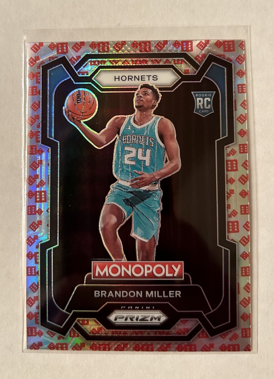 2023-24 Panini Prizm Monopoly - Brandon Miller RC Red Dice Parallel - Hornets
