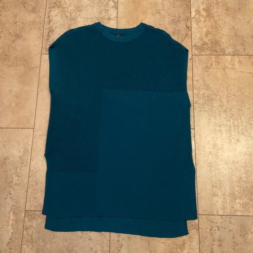 Top túnica suéter largo tejido azul turquesa sin mangas Worthington para mujer talla L - Imagen 5 de 12