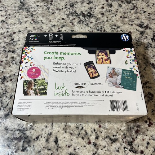 2 PACKS Genuine HP 62 Ink Combo Pack 62XL Black & 62 Tri-Color NEW EXPIRED 2017 - Zdjęcie 2 z 2
