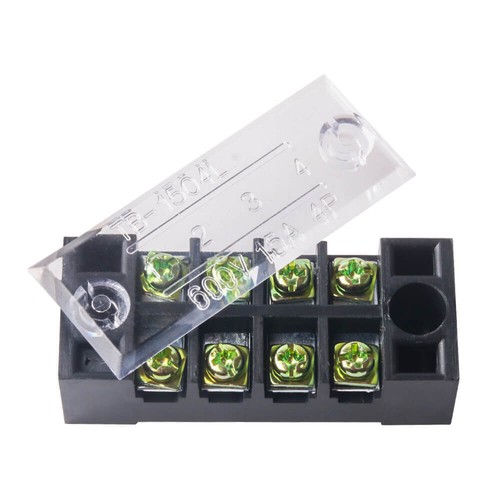 Dual Row Screw Terminal Electric Barrier Strip Block 600V 15A 3/4/5/6/10/12 Pins - Picture 5 of 15