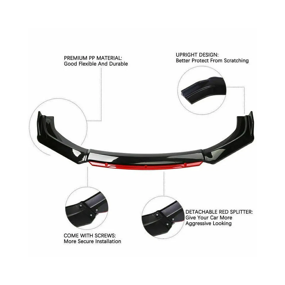 Parachoques delantero para BMW 740i 750i 760 alerón labial divisor faldón lateral varilla trasera Foto 3 de 4