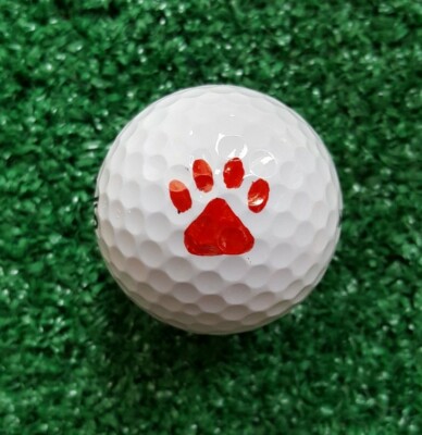 Golf Ball Marker Paw Print Plus - Paw Stencil plus Alignment Line and Circle