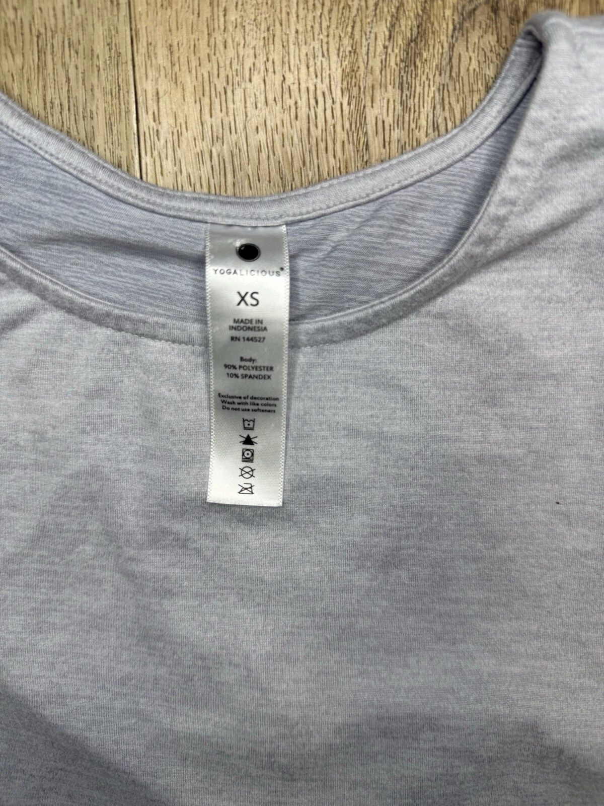 yogalicious light split back tie yoga workout shirt