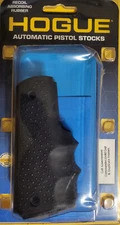 Hogue 1911 Government Full Size Rubber Grip with Finger Grooves Govt Black 45000