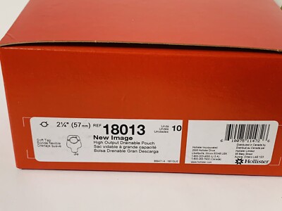 Hollister 18013 New Image Drainable System Ostomy Pouch 1BX/10EA