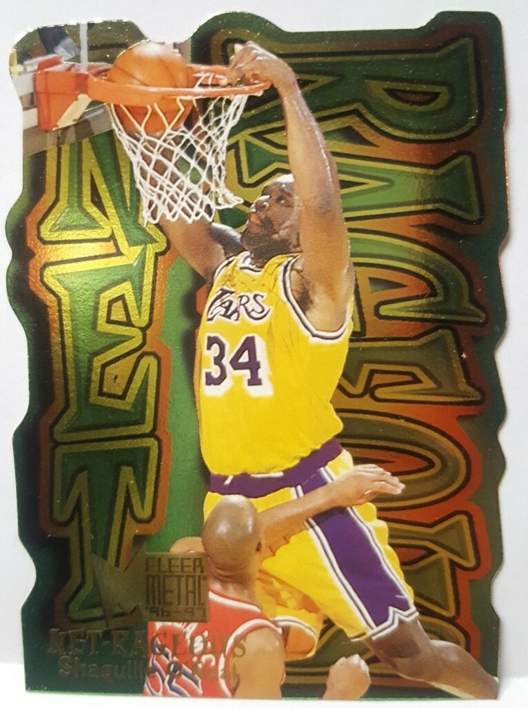 NBAカード SHAQUILLE O’NEAL FLEER 1997 1996-97 Fleer Metal Shaquille O'Neal Net Rageous Insert #7