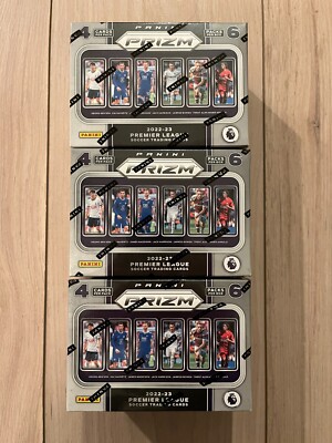 (LOT of 3) 2022/23 Panini Prizm Premier League Soccer Blaster Box PINK MOSAIC