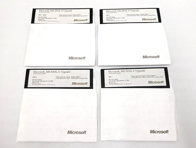 Microsoft MS-DOS 6 Operating System Upgrade 5.25'' HD 1.2 MB Floppy Disks