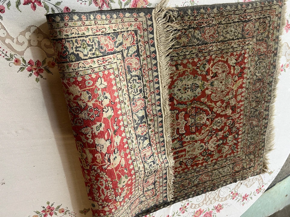 Tapis persan en soie 99*64cm - Photo 2/4