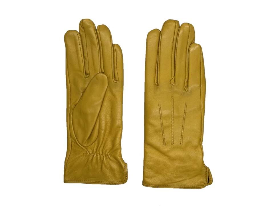 Womens Genuine Nappa Sheepskin Leather Lined Gloves  (Cinched Wrist) - Image 3 of 4