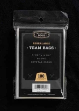 CBG 1000 ct Resealable Sports Card Team Set Bags Cardboard Gold FREE SHIPPING