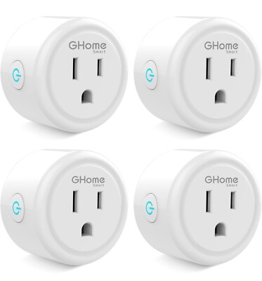 Ghome Smart Voice Control Smart Plug WP3 White 4 Pack