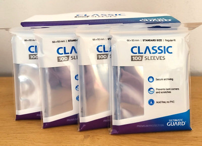 Ultimate Guard CLASSIC SOFT SLEEVES CLEAR (100 CT) Schutzhüllen NEU &OVP Pokemon