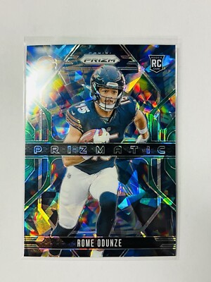 ROME ODUNZE 2024 Panini Prizm Prizmatic Green Ice Prizm RC #9 Bears