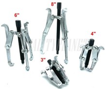 4 Pc Gear Puller 3 Jaw Set 3" 4" 6" 8" Gear Pulley Bearing Puller Auto Mechanic 