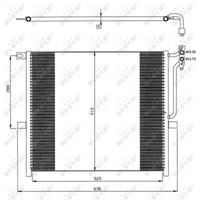 CONDENSER AIR CONDITIONING 35468 FOR BMW X3/E83/SAV N46B20B 2.0L 4cyl X3 E83 - Image 2 of 4