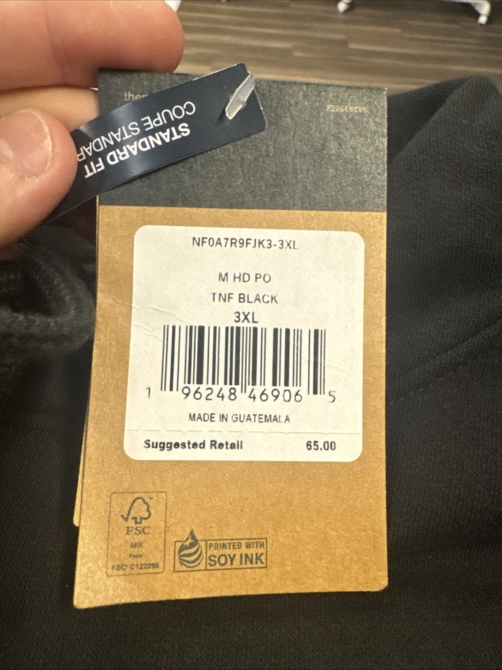 The North Face Hombre Hoddie Po TNF Negro, Talla 3XL Foto 2 de 4