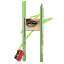 evpct Green Glitter Eyeliner Pencil for Eyes, Apple Avocado Green Metallic Sh...