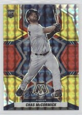 2022 Panini Mosaic Rookies Choice Fusion Red & Yellow Prizm Chas McCormick 0a6