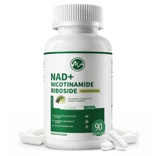 NAD supplement, 1500mg resveratrol containing supplement, 90 capsules USA Ship