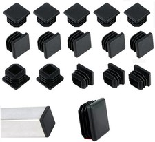 16 Pack Square Plastic Plugs,1" Inch Insert End Caps for Square Tubing Post B...