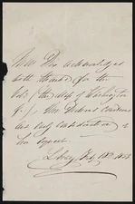 Letter from Dorothea Dix acknowledging receipt of a book containing a map of