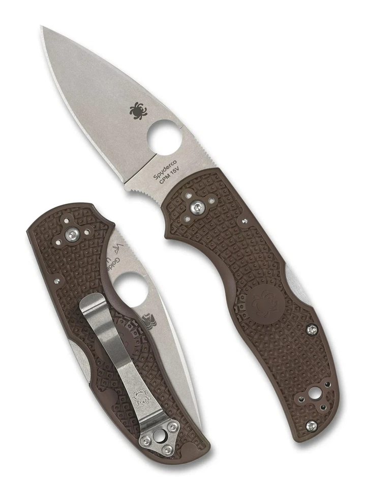 Navaja de Bolsillo Plegable Spyderco Native 5 Marrón Ligera CPM15V Sprint Run 2.95" Foto 2 de 4