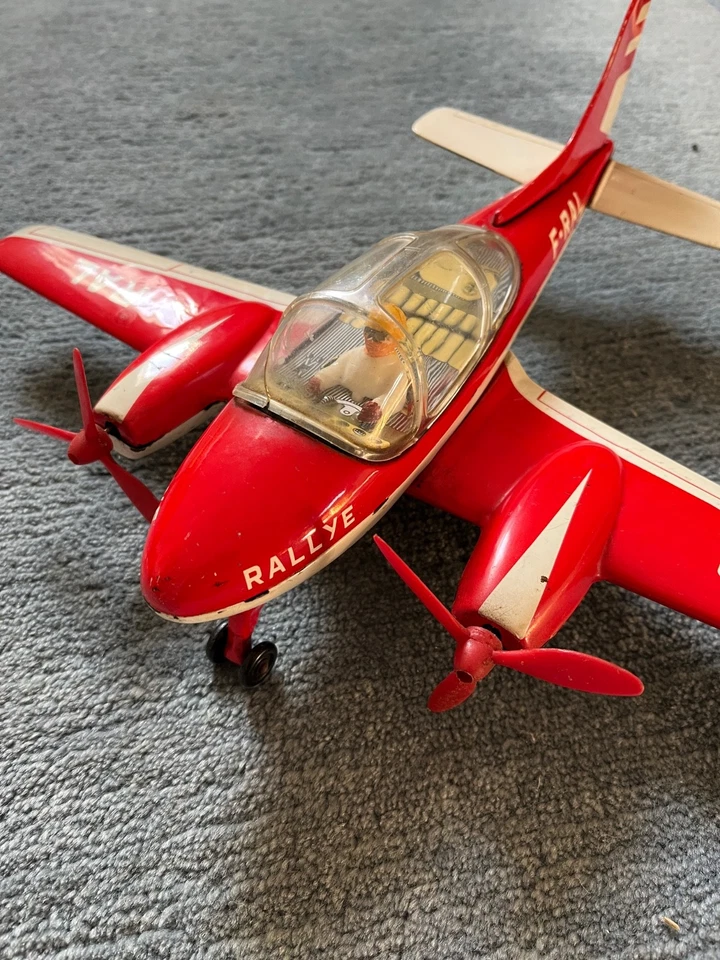 Großes Blech Spielzeugflugzeug Rallye F-RAL!