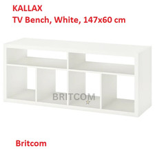 NEU Ikea Kallax TV Standbank mit Ablagen - 147x60cm weiß Aufbewahrung
