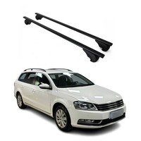 DachträGer GrundträGer FüR VW Passat Alltrack B7 2012-2014 75Kg Stahl Schwarz 2X