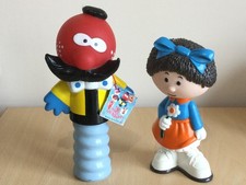 VINTAGE 1992 MAGIC ROUNDABOUT FLORENCE AND ZEBEDEE BUBBLE BATH  FIGURES EMPTY