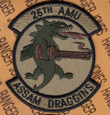 USAF Air Force 25th Fighter AMU Aircraft Maint Unit ~3.75'' OCP No HOOK patch c/e