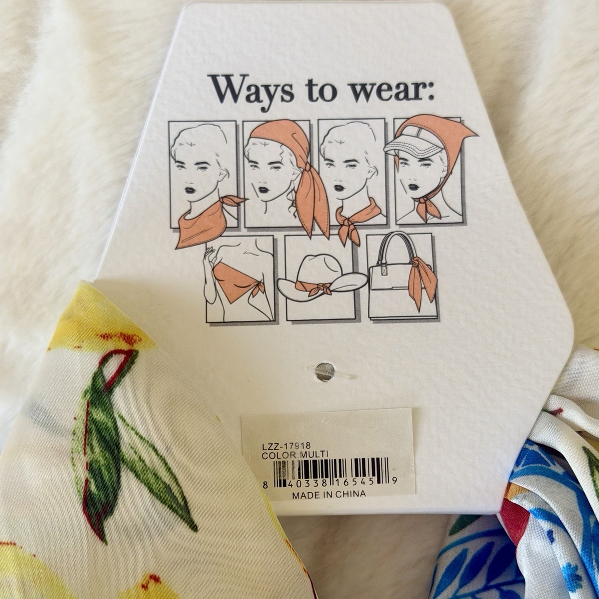 Euro Summer Coastal Scarf Set + Piper K Shell Hair Clip Lemons Lobster Sardine POV: you hit the jackpot @tjmaxx with all the viral coastal  main image 3