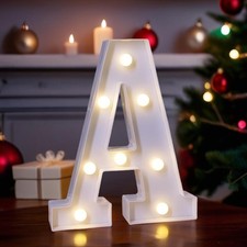 Light Up Letter A, LED Alphabet Decor, Wedding Birthday Party, White