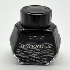 WATERMAN ENCRE NOIRE Black Ink Vintage Ink 50ml Bottle New Old Stock