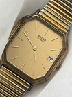 Seiko Tank Mens Vintage Dress Watch Gold Plated 6439-5020 TV Case WORKING