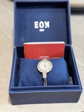 EON 1962 925 Sterling Silver Swiss Quartz MOP Dial Bracelet Ladies Watch Box