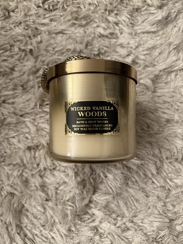 Bath and Body Works Wicked Vanilla Woods 3 Wick Candle