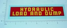 Structo Hydraulic Dump N Load Truck Sticker ST-063