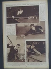 1922 EARLY BILLIARD STARS HOPPE HOREMANS COCHRAN SCHAEFER POOL CUE BALL PRINT